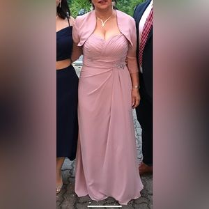 Alfred Angelo Dusty Rose Mother of the Bride Evening Gown